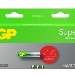 GP Super Alkaline AAA-batteri, 24A/LR03, 16-pack