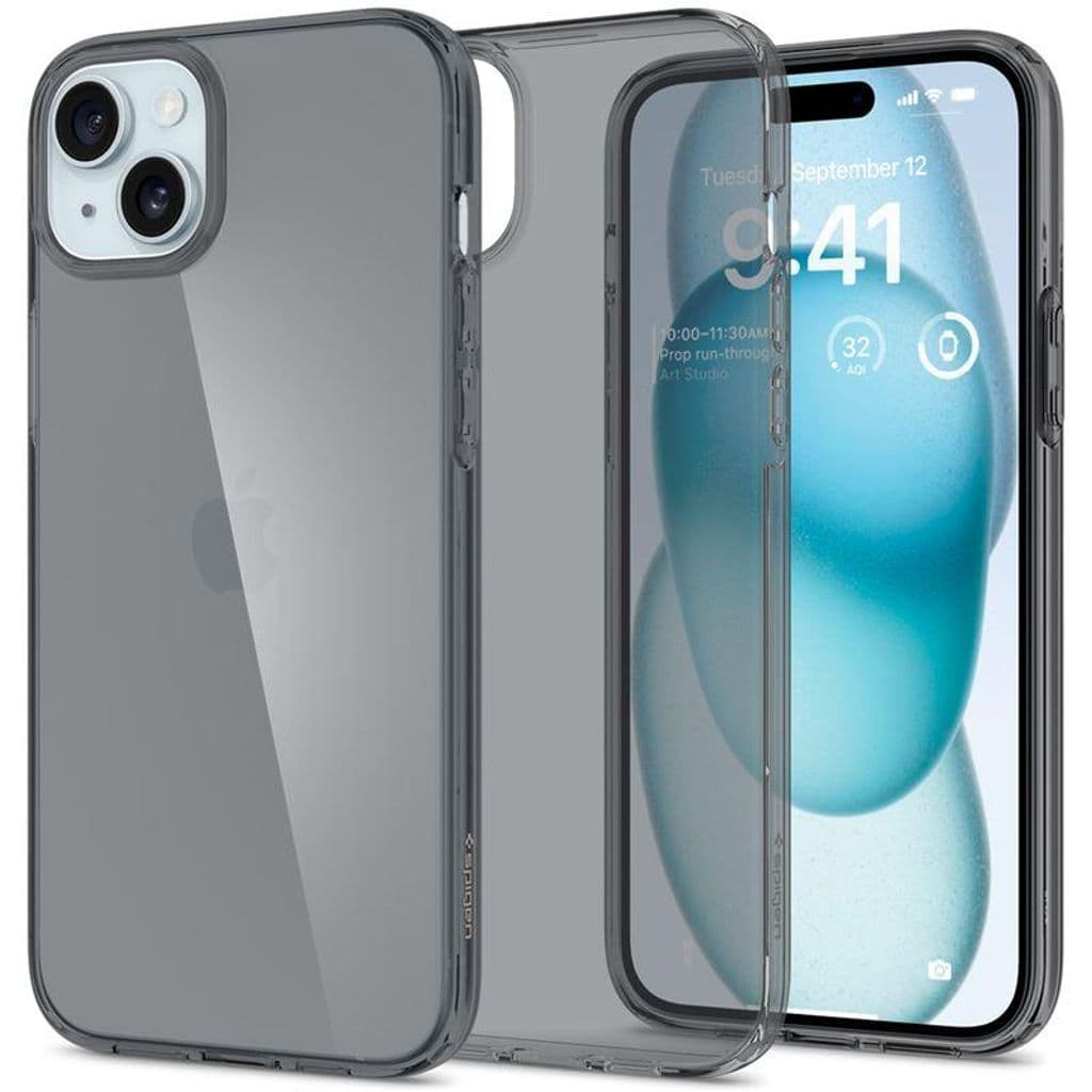 Spigen Crystal Flex Skal till iPhone 15 Plus - Grå/Transparent - Bild 12