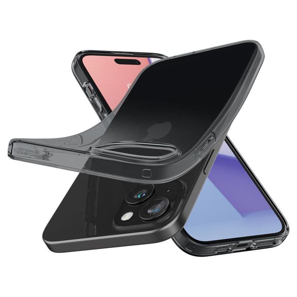 Spigen Crystal Flex Skal till iPhone 15 Plus - Grå/Transparent