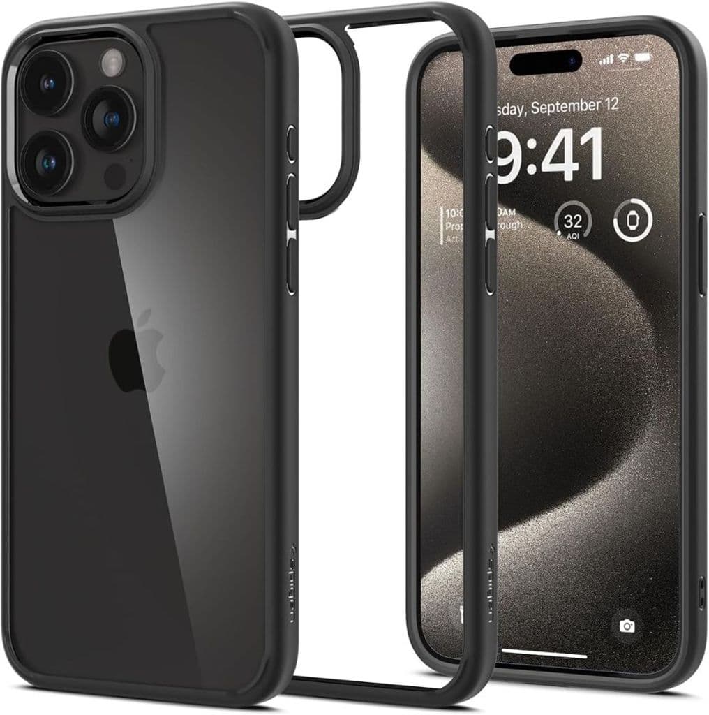 Spigen Ultra Hybrid Skal till iPhone 15 Pro - Matte Black
