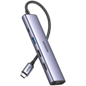 Ugreen USB-C 5-i-1 Multiadapter PD till HDMI, USB-A