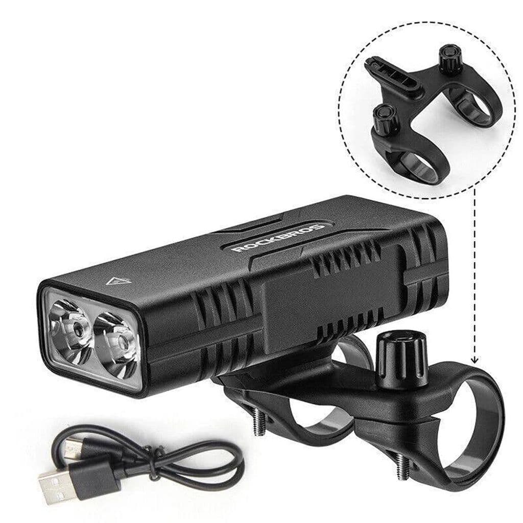 Rockbros Cykellampa Powerbank 10000mAh, 850 lm - Svart - Bild 2