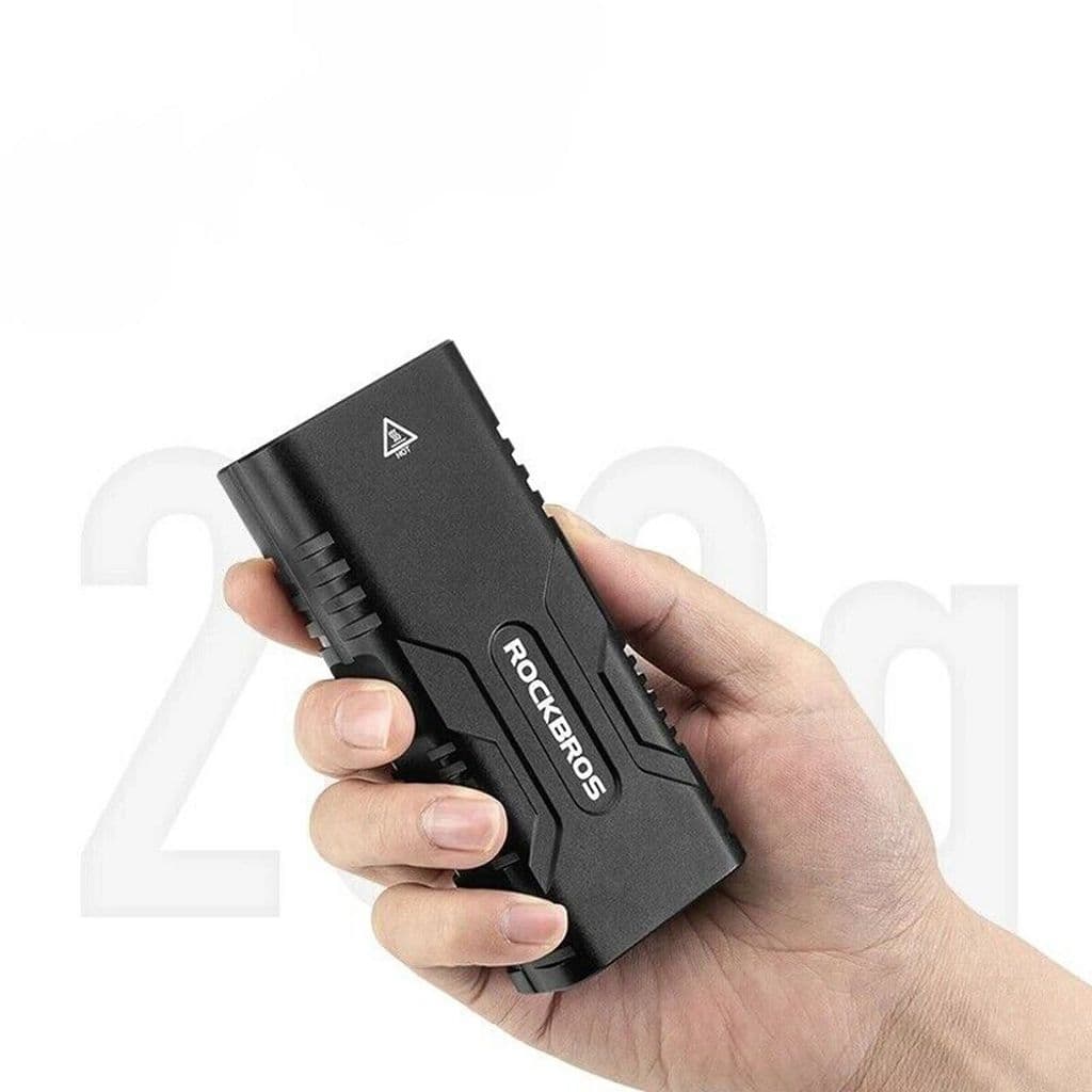 Rockbros Cykellampa Powerbank 10000mAh, 850 lm - Svart - Bild 4