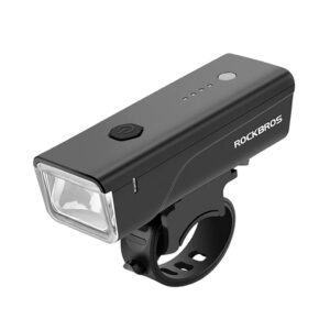 Rockbros Framlampa till cykel 260 lm, uppladdningsbar 1500mAh - Svart