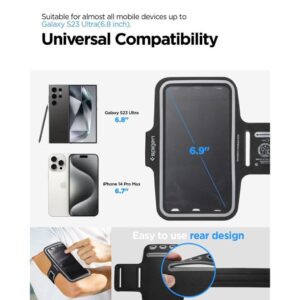 Spigen A703 sportarmband 6.9'' – svart