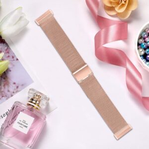 Fitbit Versa 4 / Sense 2 Klockarmband i rostfritt stål med spänne - Roséguld