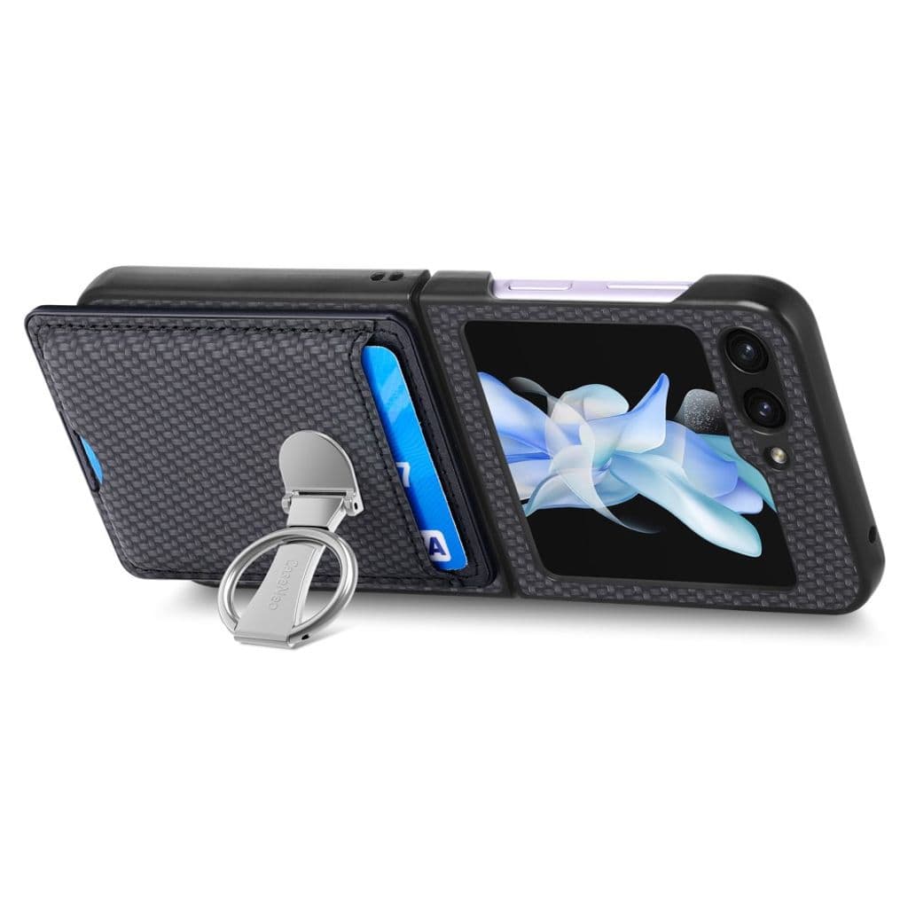 Samsung Galaxy Flip6 / Flip 7 FE Skal med kortfack - Svart