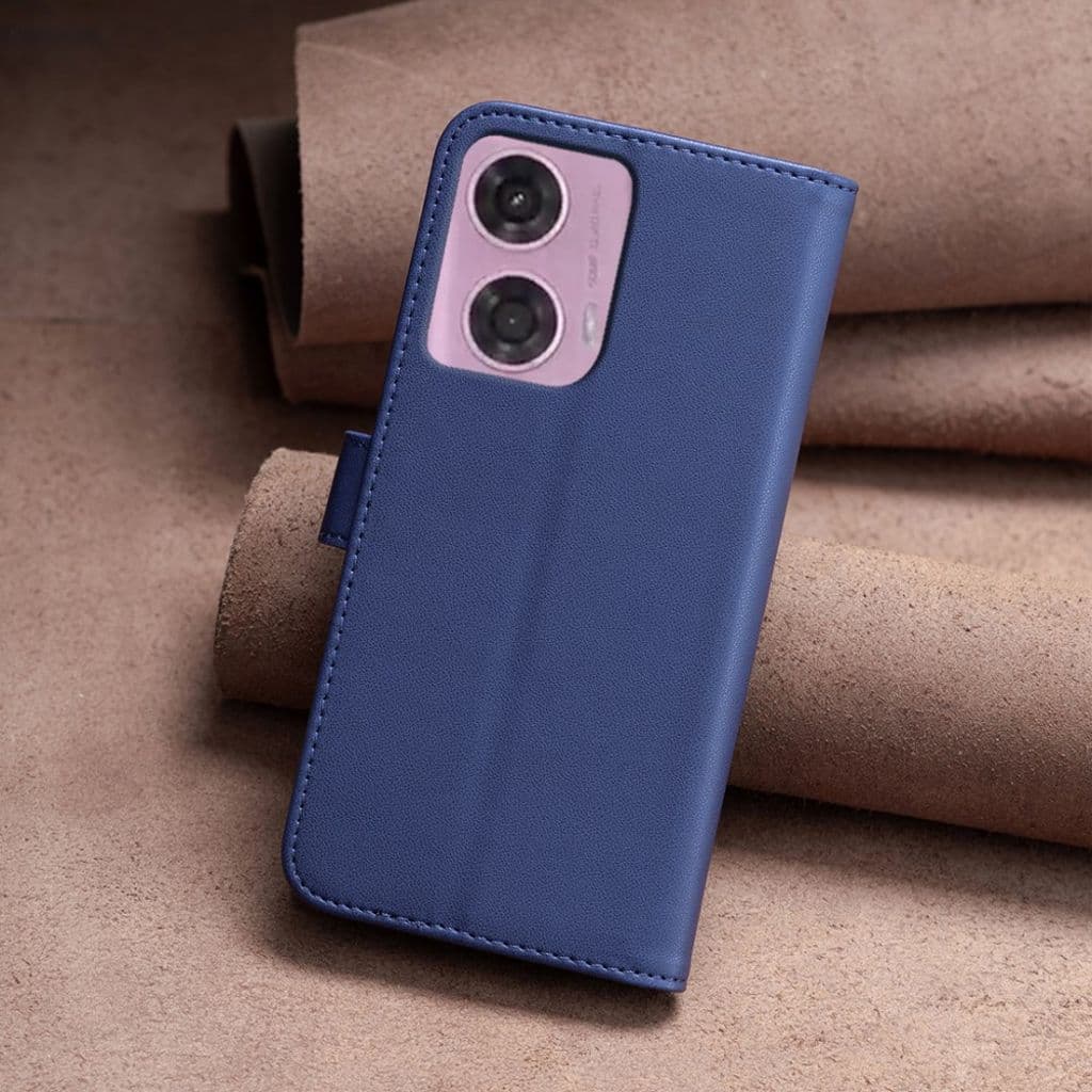 BINFEN COLOR Motorola Moto E14 / G04 / G04s / G24 4G Plånboksfodral - Blå