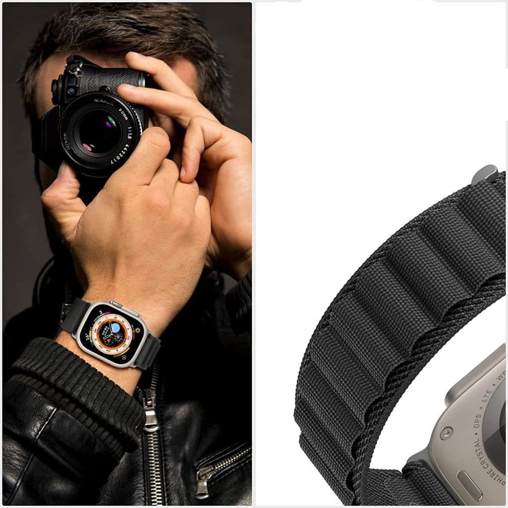 Tech-Protect Nylon Pro Kockarmband till Apple Watch 42/44/45/49 mm - Mörkgrön - Bild 7