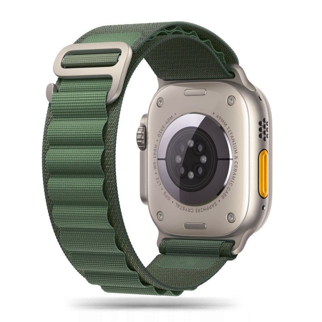 Tech-Protect Nylon Pro Kockarmband till Apple Watch 42/44/45/49 mm - Mörkgrön