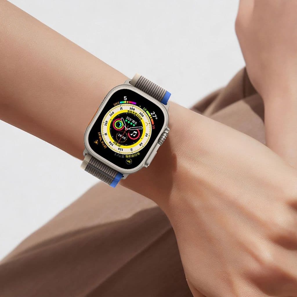 Tech-Protect Nylon Kockarmband till Apple Watch 42/44/45/49 mm - Grå - Bild 3
