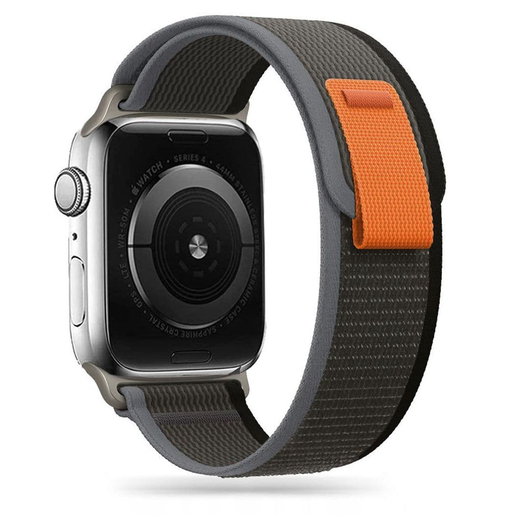 Tech-Protect Nylon Kockarmband till Apple Watch 42/44/45/49 mm - Grå