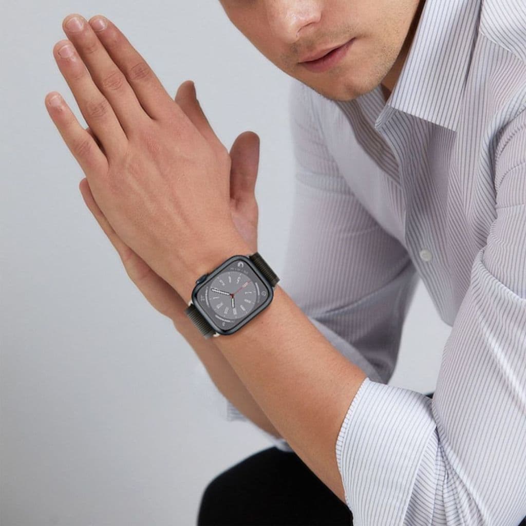 Tech-Protect Nylon Kockarmband till Apple Watch 42/44/45/49 mm - Grå - Bild 4