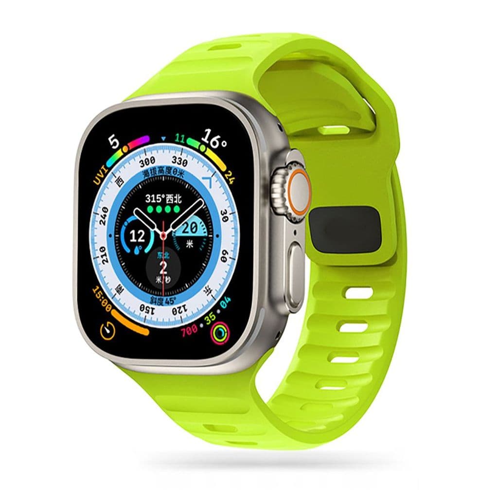 Tech-Protect IconBand Line Kockarmband till Apple Watch 42/44/45/49 mm - Lime