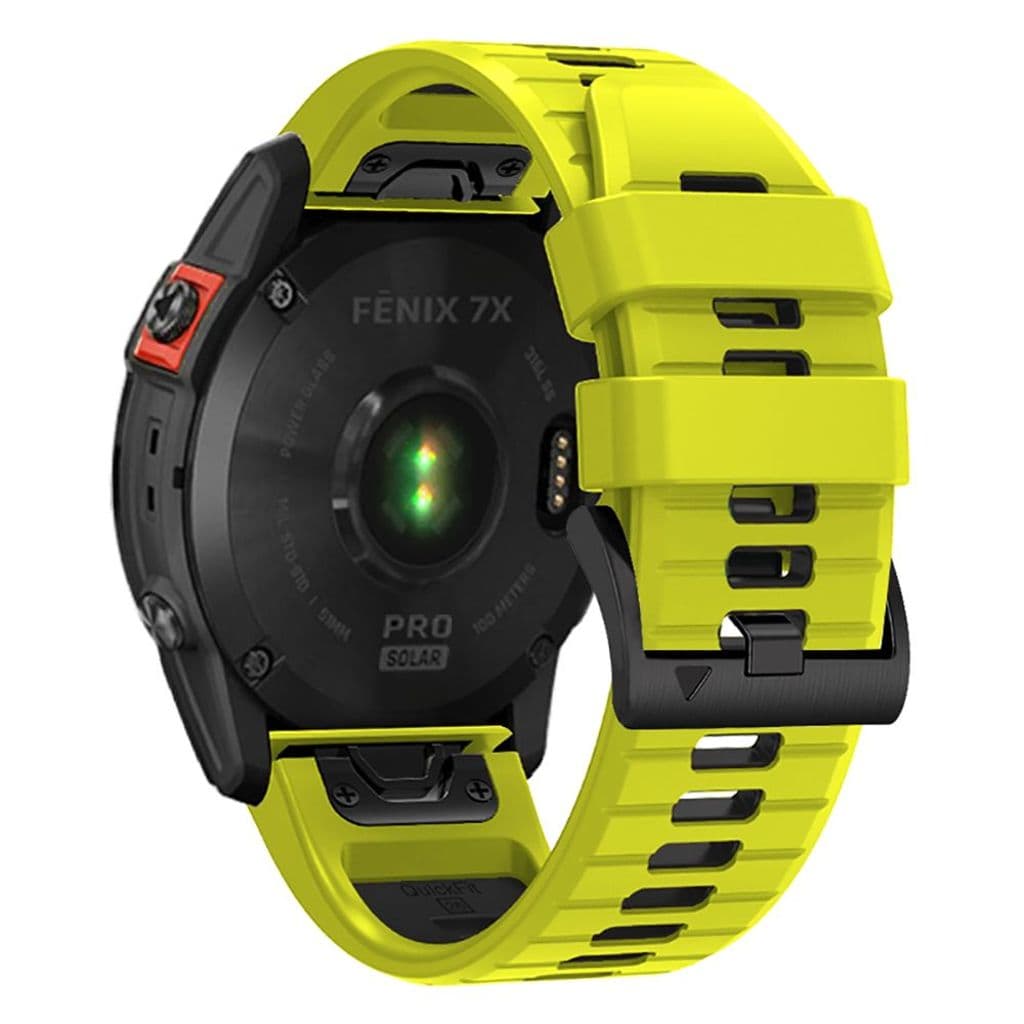 Tech-Protect IconBand Pro Kockarmband till Garmin Fenix 6X/7X etc - Lime/Svart - Bild 4
