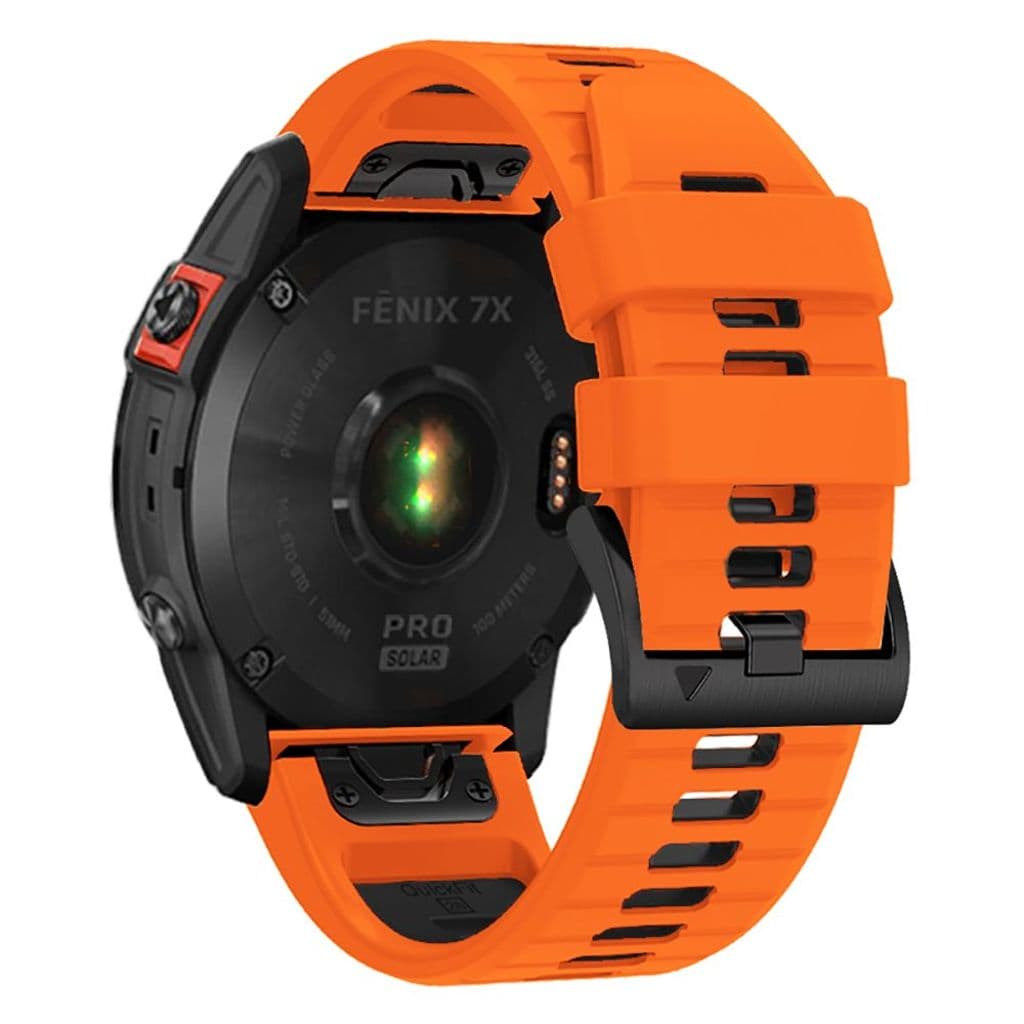Tech-Protect IconBand Pro Kockarmband till Garmin Fenix 6X/7X etc - Orange/Svart - Bild 4
