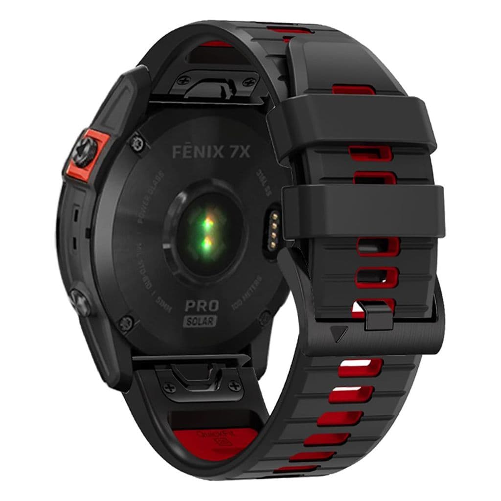 Tech-Protect IconBand Pro Kockarmband till Garmin Fenix 6X/7X etc - Svart/Röd - Bild 5