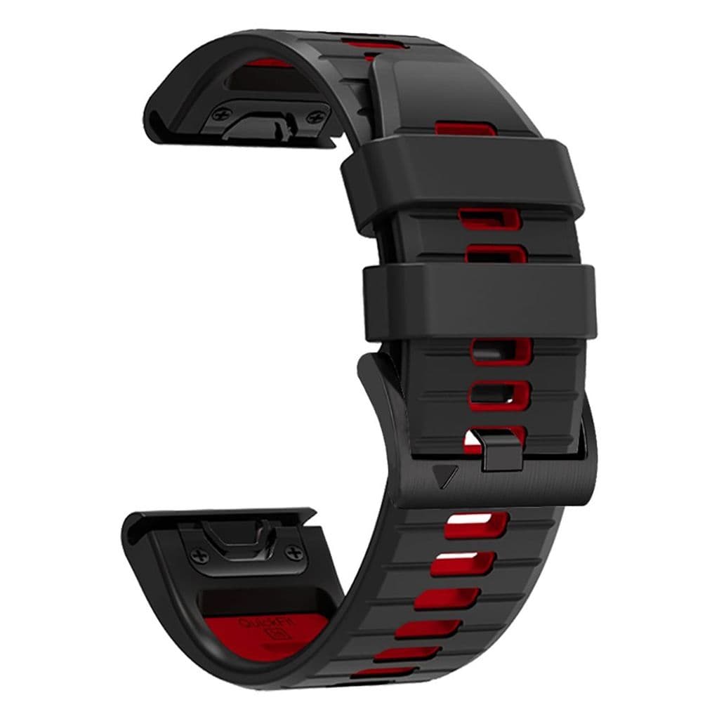 Tech-Protect IconBand Pro Kockarmband till Garmin Fenix 6X/7X etc - Svart/Röd - Bild 4