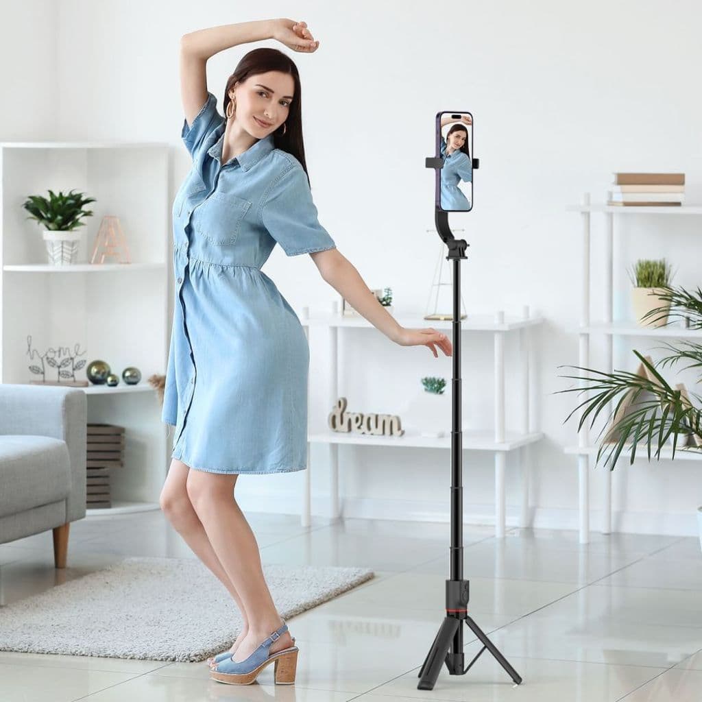 Tech-Protect L04S Bluetooth-selfiepinne med stativ – svart - Bild 7