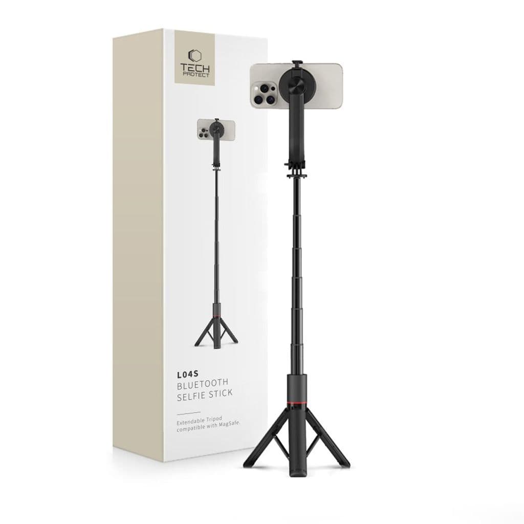 Tech-Protect L04S Bluetooth-selfiepinne med stativ – svart - Bild 3