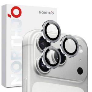 NORTHJO iPhone 18 Pro/18 Pro Max Linsskydd härdat glas - Silver