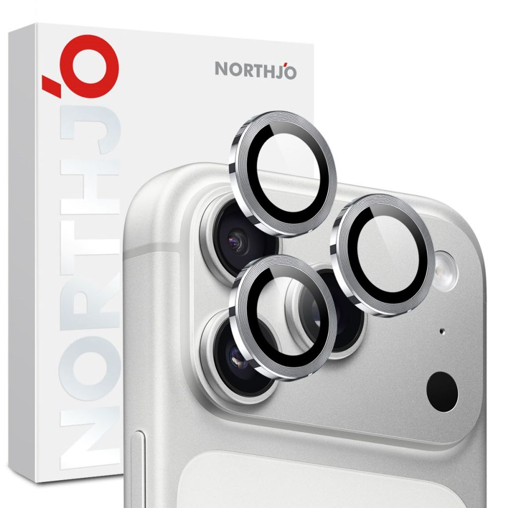 NORTHJO iPhone 18 Pro/18 Pro Max Linsskydd härdat glas - Silver