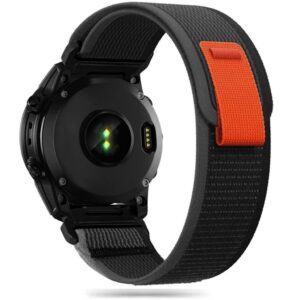 Tech-Protect Nylon Kockarmband till Garmin Fenix 5/6/6 Pro/7 - Svart/Orange