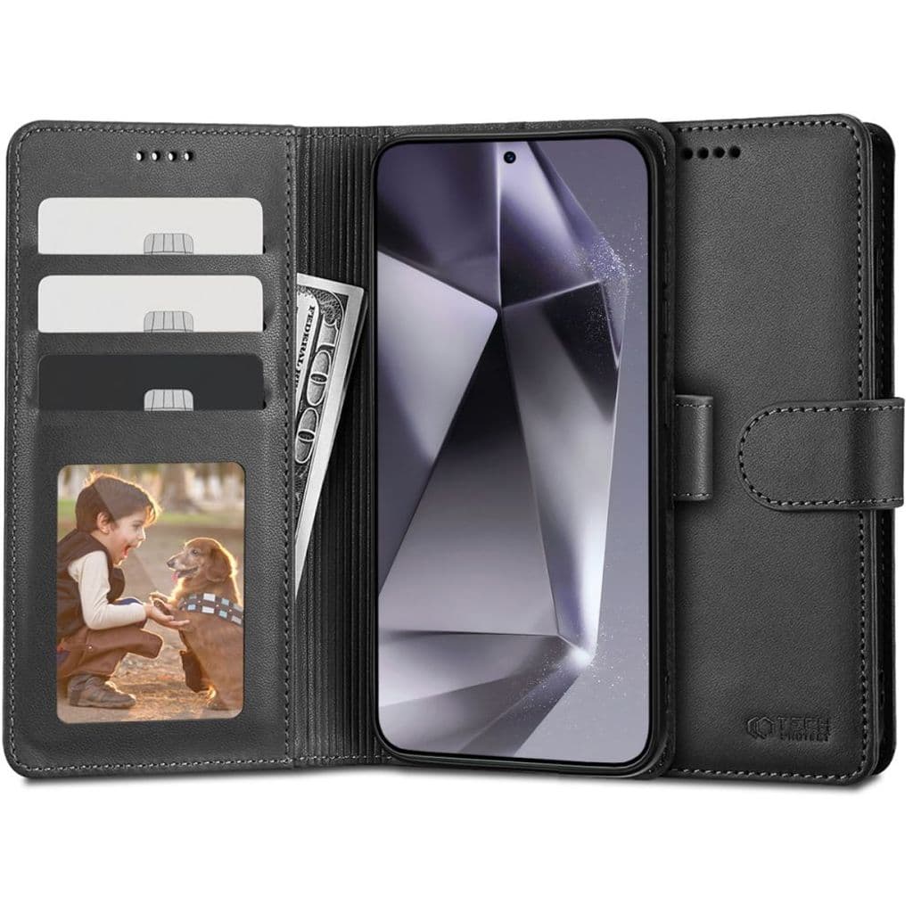 Tech-Protect Wallet Fodral till Samsung Galaxy S24 Ultra - Svart