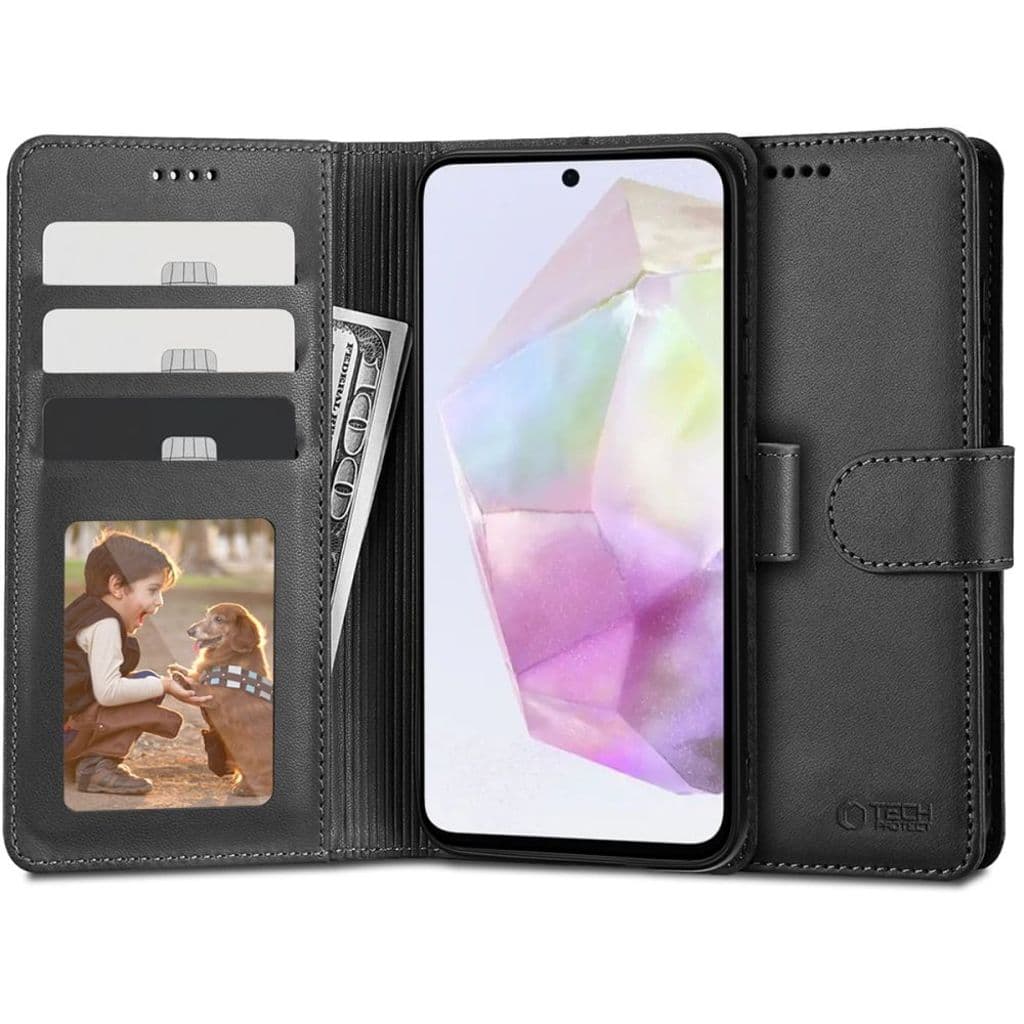Tech-Protect Wallet Fodral till Samsung Galaxy A35 5G - Svart