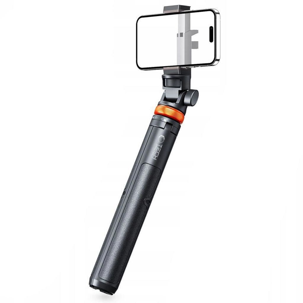 Tech-Protect Bluetooth selfiestick / stativ med fjärrkontroll, 148cm - vit - Bild 2