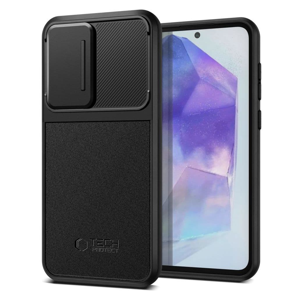Tech-Protect Velar Cam+ Skal till Samsung Galaxy A55 5G - Svart