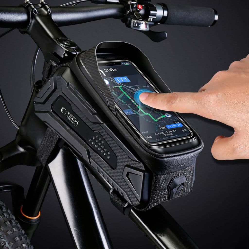 Tech-Protect V2 cykelväska med telefonficka 1.2l – svart - Bild 4