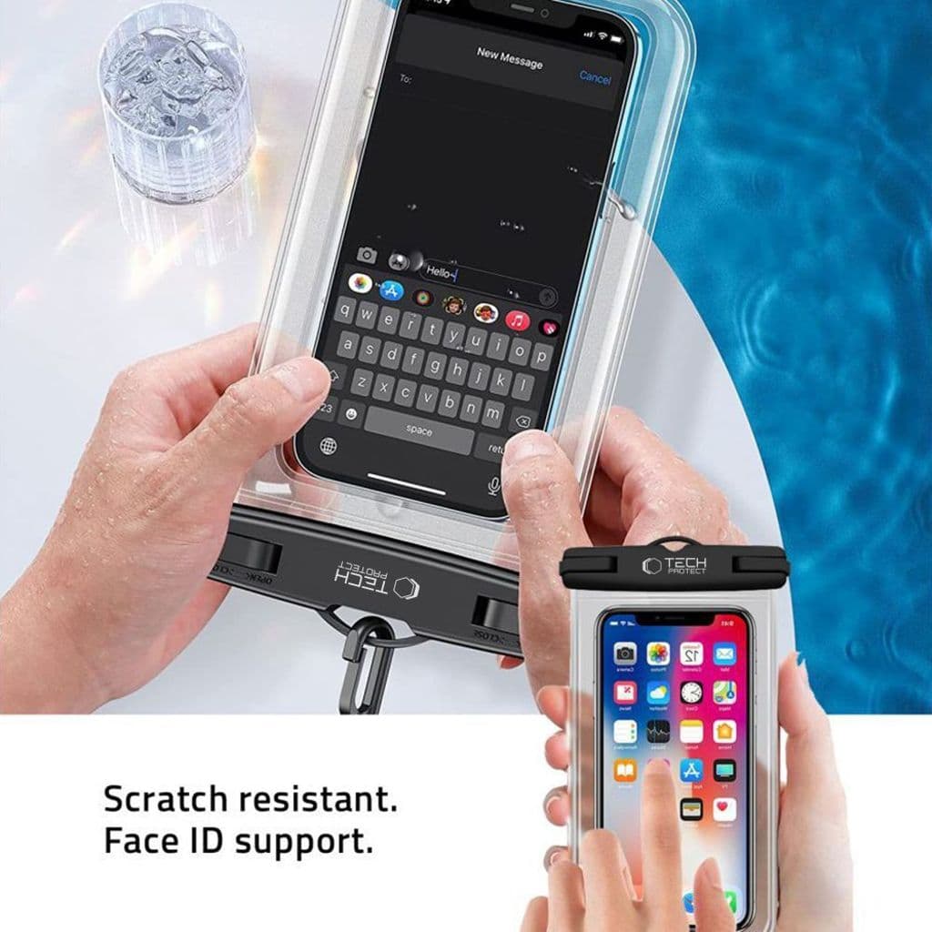 Tech-Protect UWC7 vattentätt fodral för enheter upp till 6.9" – svart och orange - Bild 4