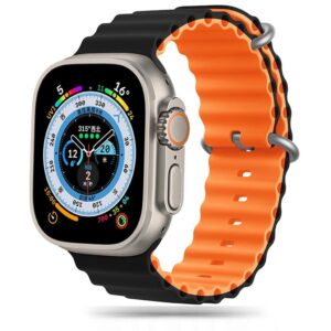 Tech-Protect IconBand Pro Kockarmband Apple Watch 42/44/45/49 mm - Svart/Orange