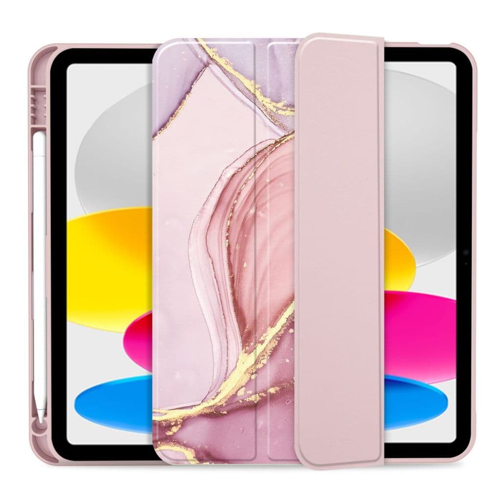 Tech-Protect SC Pen Fodral till iPad 10th Gen 2022 10.9" - Pink Marble - Bild 7