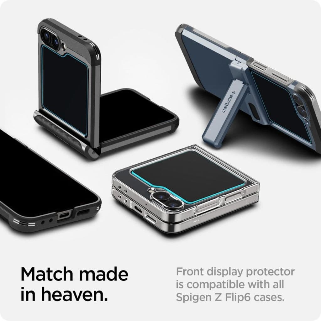 Spigen Glas.tR EZ Fit 2-Pack Skärmskydd till Samsung Galaxy Z Flip 6 - Bild 13