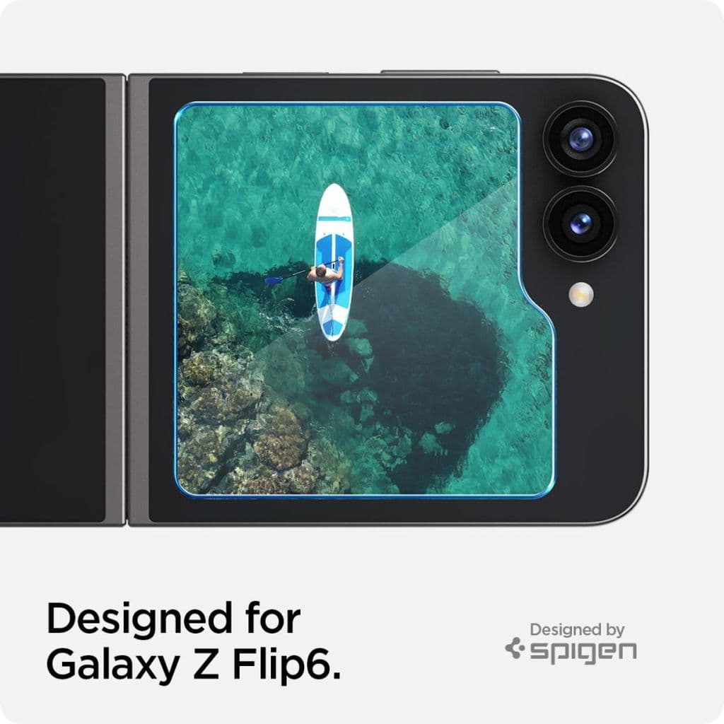 Spigen Glas.tR EZ Fit 2-Pack Skärmskydd till Samsung Galaxy Z Flip 6 - Bild 8