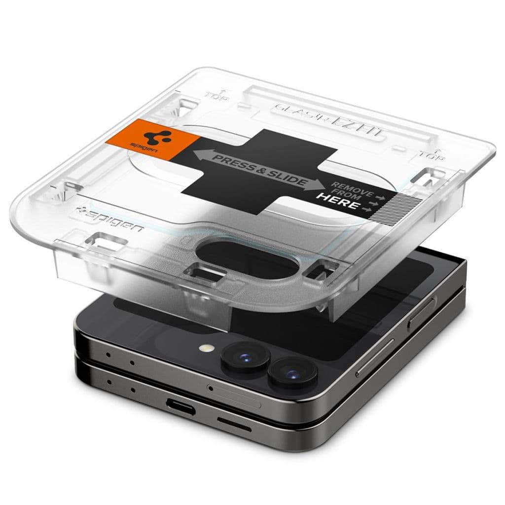 Spigen Glas.tR EZ Fit 2-Pack Skärmskydd till Samsung Galaxy Z Flip 6 - Bild 9