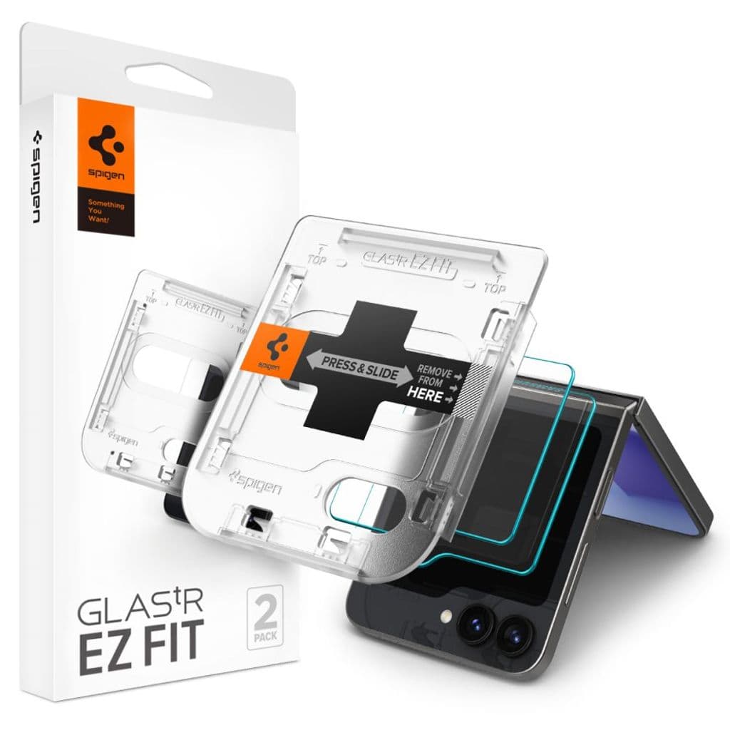 Spigen Glas.tR EZ Fit 2-Pack Skärmskydd till Samsung Galaxy Z Flip 6