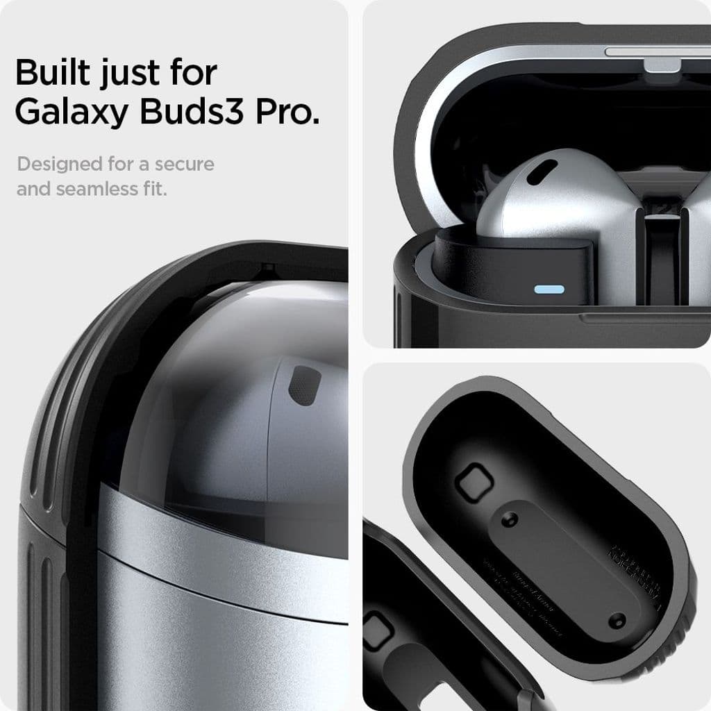Spigen Rugged Armor with Carabiner Skal till Samsung Galaxy Buds 3/3 Pro Case - Svart - Bild 11