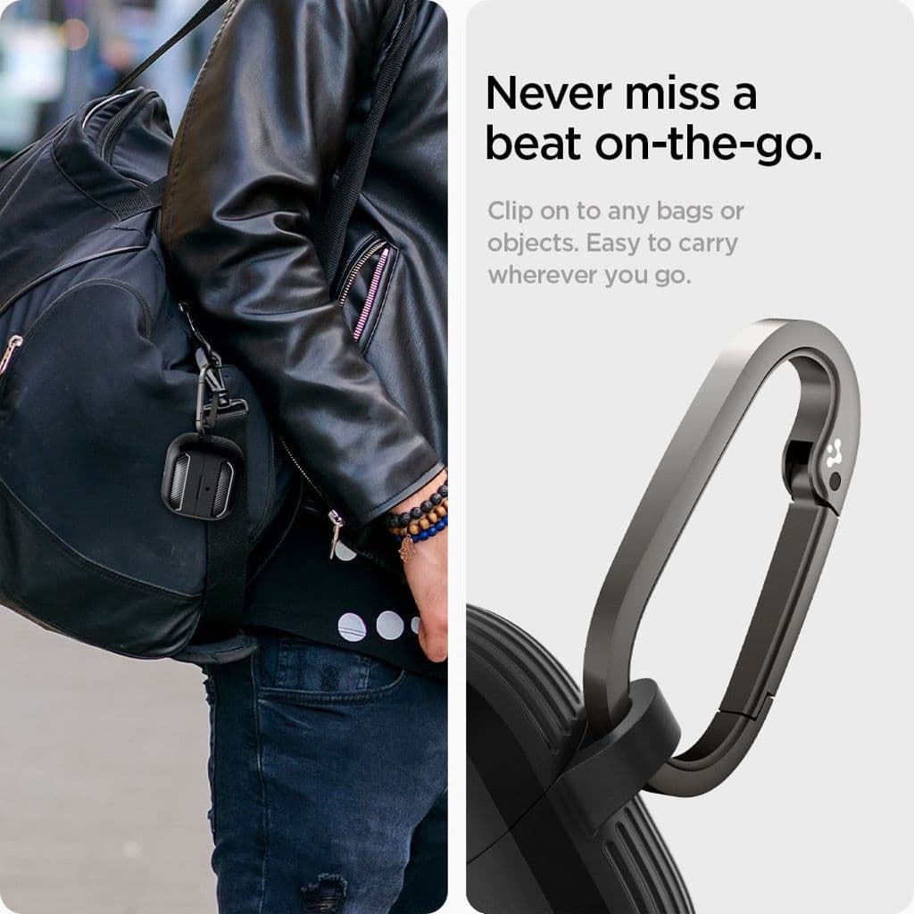 Spigen Rugged Armor with Carabiner Skal till Samsung Galaxy Buds 3/3 Pro Case - Svart - Bild 16