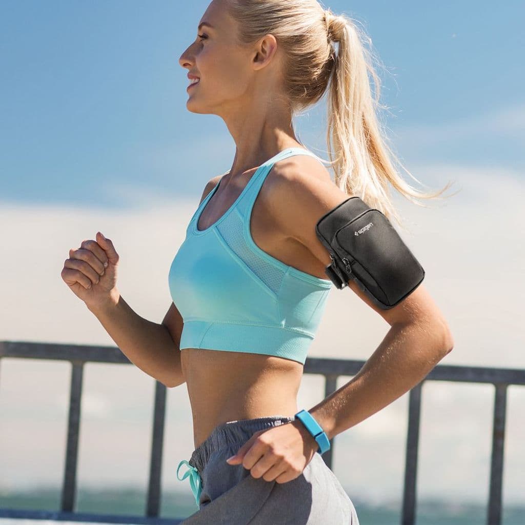 Spigen A702 sportarmband – svart - Bild 7