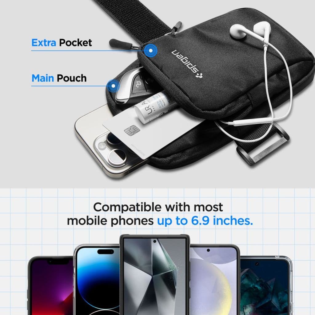Spigen A702 sportarmband – svart - Bild 10