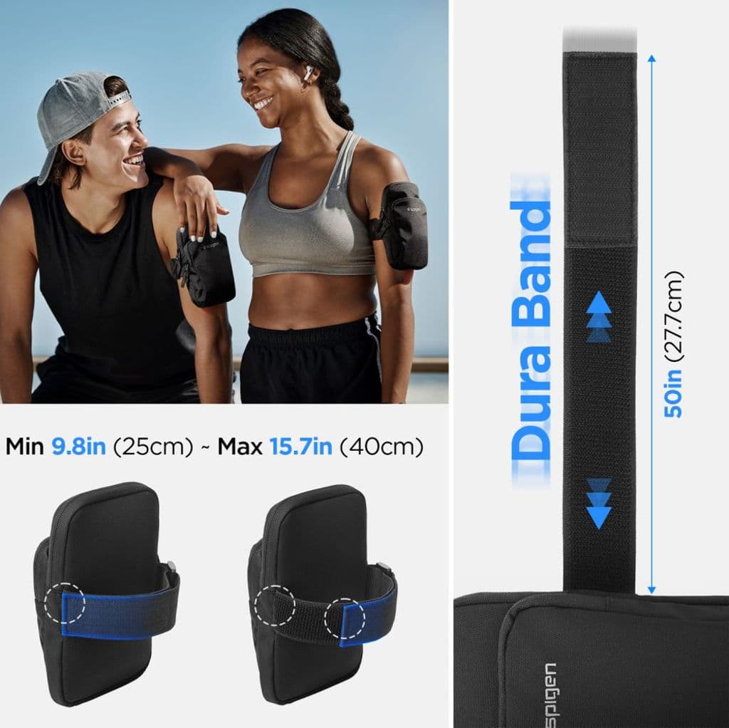 Spigen A702 sportarmband – svart - Bild 12