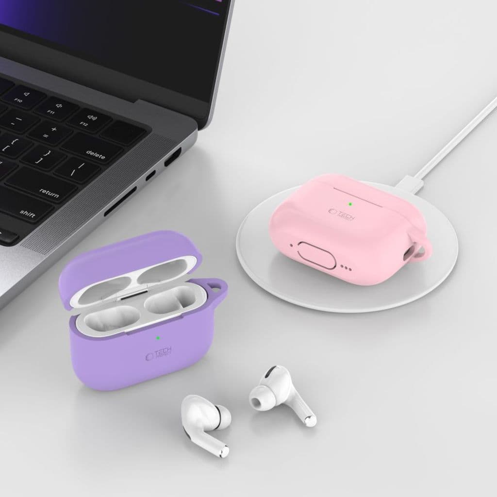 Tech-Protect Silicone Hook Skal till AirPods Pro 1 / 2 - Orange - Bild 5