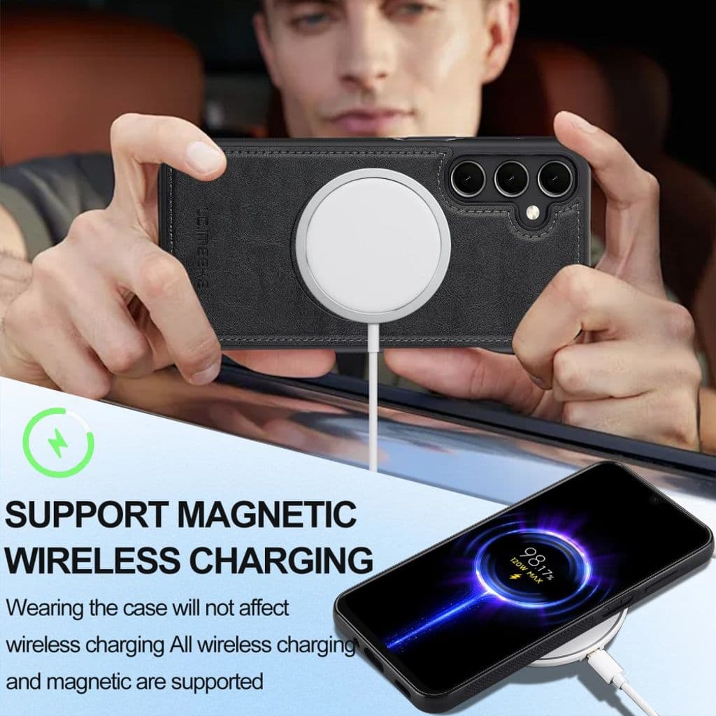 LC.IMEEKE Samsung Galaxy A17 5G Skal med MagSafe Plånbok - Svart - Bild 11