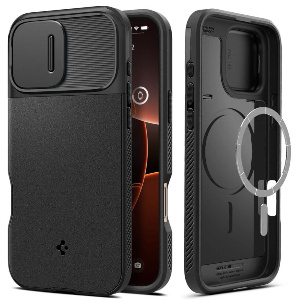 Spigen Optik Armor MagSafe Skal till iPhone 16 Pro Max - Svart