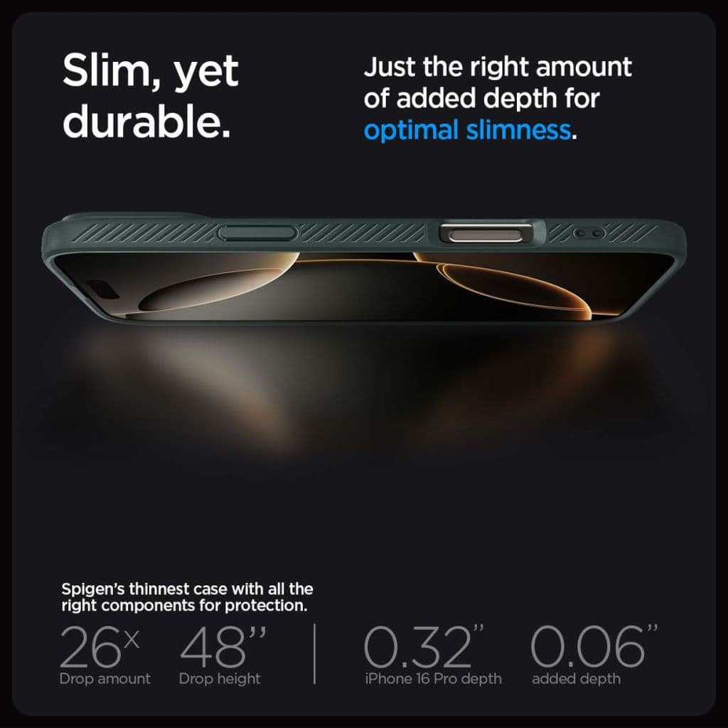 Spigen Liquid Air Skal till iPhone 16 Pro Max - Grön