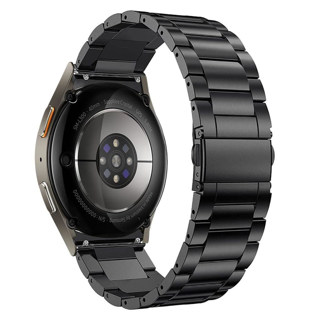 Tech-Protect Stainless Kockarmband till Galaxy Watch 4/5/5 Pro/6/7/FE - Svart - Bild 3