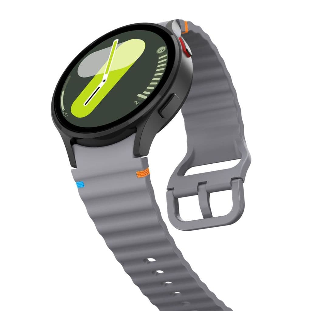 Tech-Protect Silicone Sport Kockarmband Galaxy Watch 4/5/5 Pro/6/7/FE - Grå - Bild 3